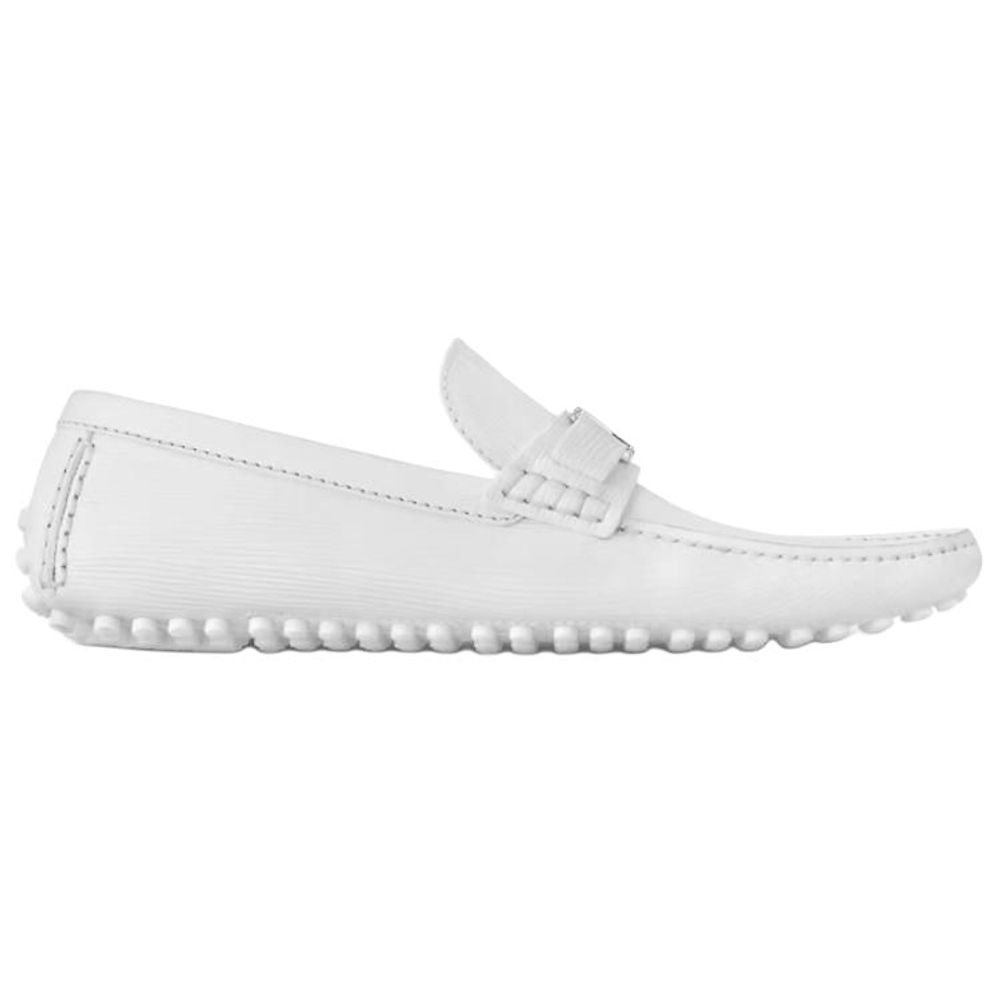 LOUIS VUITTON Hockenheim Gommino Loafers Men"s White
