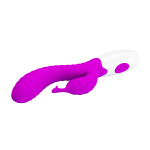 Лиловый вибратор-кролик 20см c ребристым рельефом Pretty Love Pete Bunny Vibrator BI-014705
