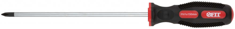 Отвертка "Универсал" CrV сталь прорезиненная ручка Профи 5х150 мм РН1 FIT 55107