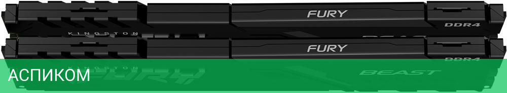 Оперативная память Kingston Fury Beast 4x16GB DDR4 PC4-28800 (KF436C18BBK4/64)
