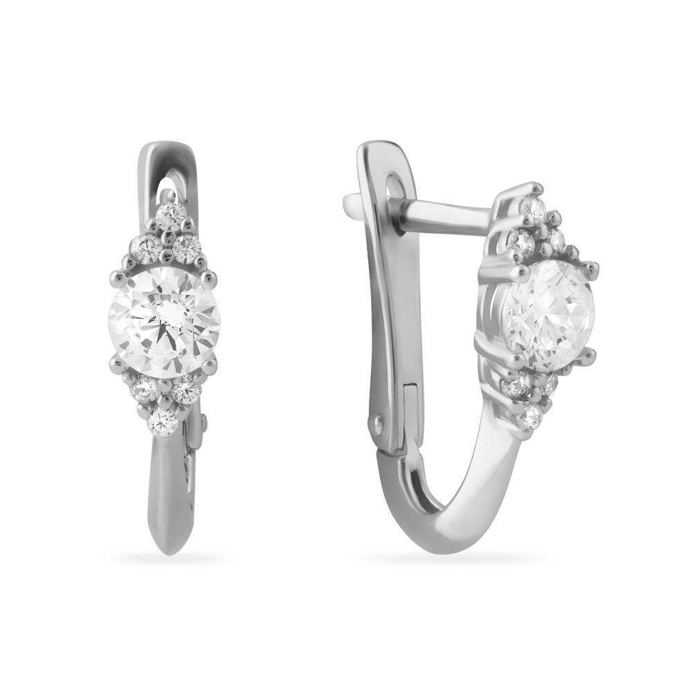 Серьги из золота 585 пробы с Фианит