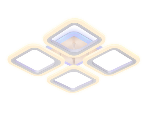 Потолочный светодиодный светильник с пультом FA441/4 WH белый 72W 520*520*80 (ПДУ РАДИО 2.4G)