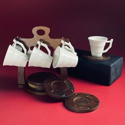 Lenardi 235-084 Чайный набор 12пр. 180мл на подставке TROPICAL в под.уп.(х6)Фарфор