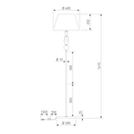 Торшер с декором из керамики 109012