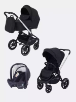 Коляска детская MOWBaby "ZOOM"PU (3в1) RA087 Silver Beige