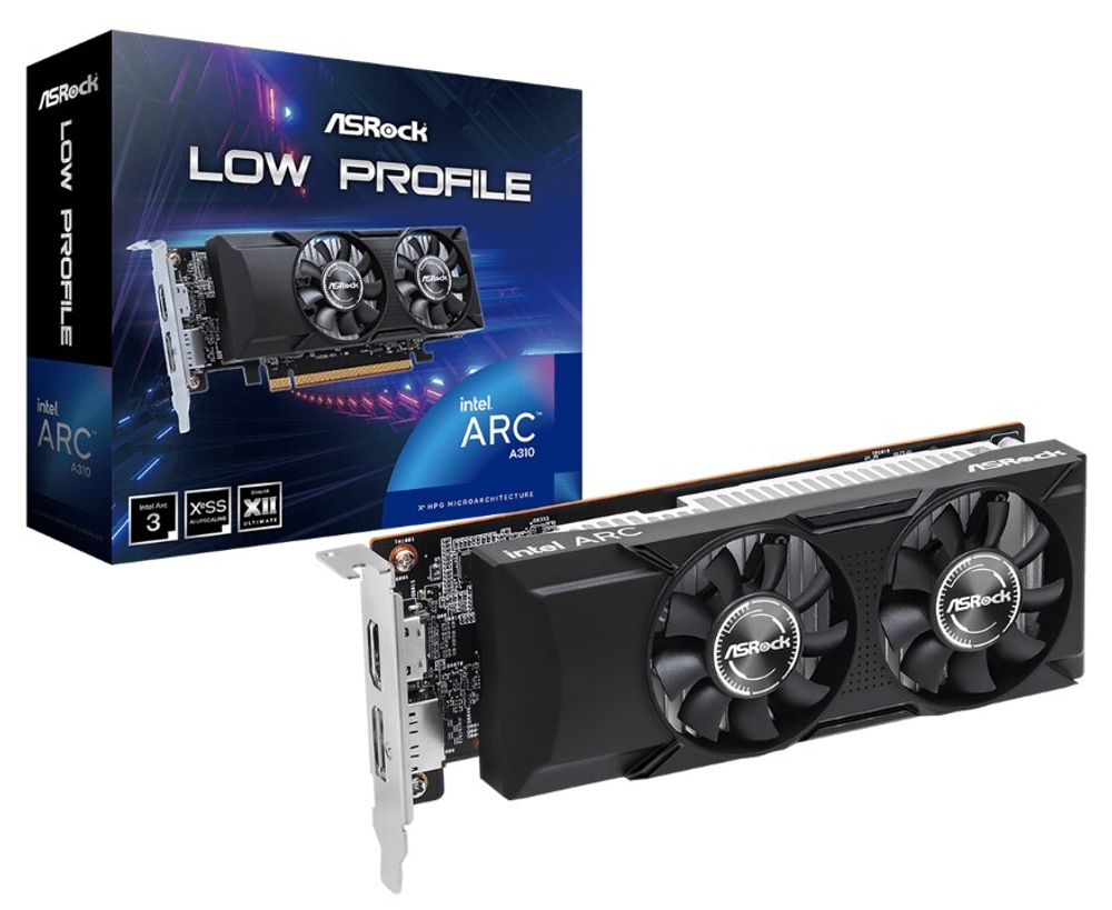 Видеокарта PCI-E ASRock Arc A310 Low Profile (A310 LP 4G)