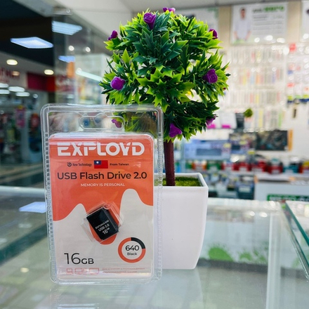 USB Флешка 16GB Exployd 640 Mini, USB 2.0, черная