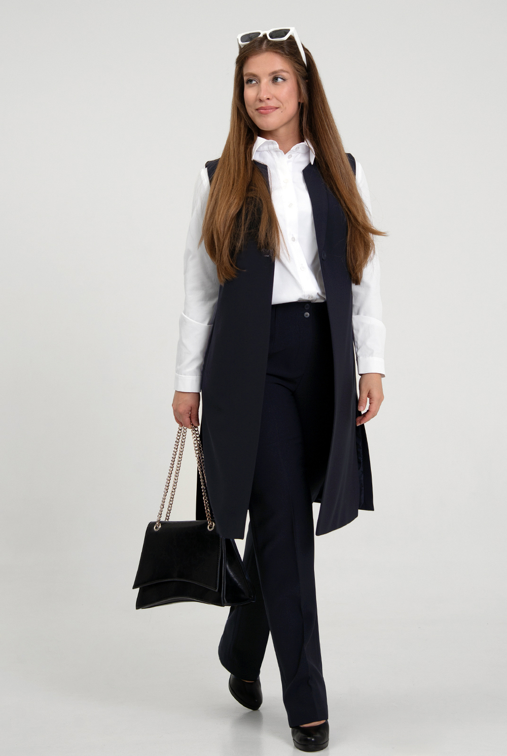 Жилет с подкладом 1634ОП, Тёмно тёмно син #70ТТСи061634ОП