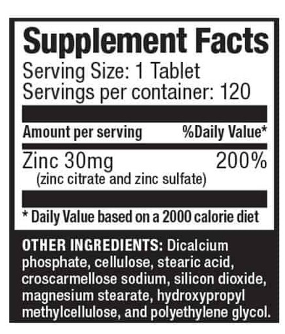 Ultimate Nutrition Zinc 30 mg 150 Tablets , Цинк