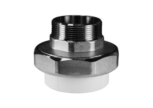 10156015 Муфта комб.разъём.(американка) с наружной резьбой 20х1/2" (175/25) (Valfex) БЕЛАЯ