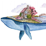 Стикер ВОЛШЕБНЫЙ КИТ французская деревня