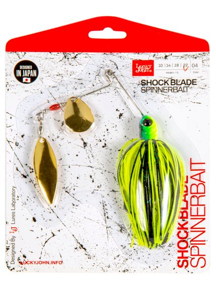 Спиннербейт Lucky John SHOCK BLADE 22.0г 004 в блистере