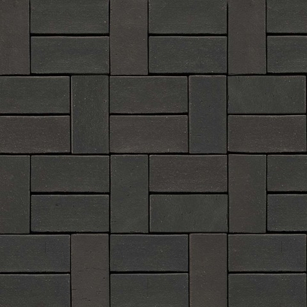 Клинкерная брусчатка Westerwaelder Klinker PK85 Eisenschmelz Schwarzbraun, 200x100x40 мм