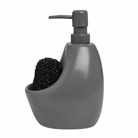 Диспенсер для мыла с подставкой для губки joey, 590 мл, уголь