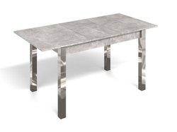 Стол раздвижной с вставкой Милан-3 Ателье светлое / Хром