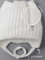 Шапка для девочки с ушками осенняя