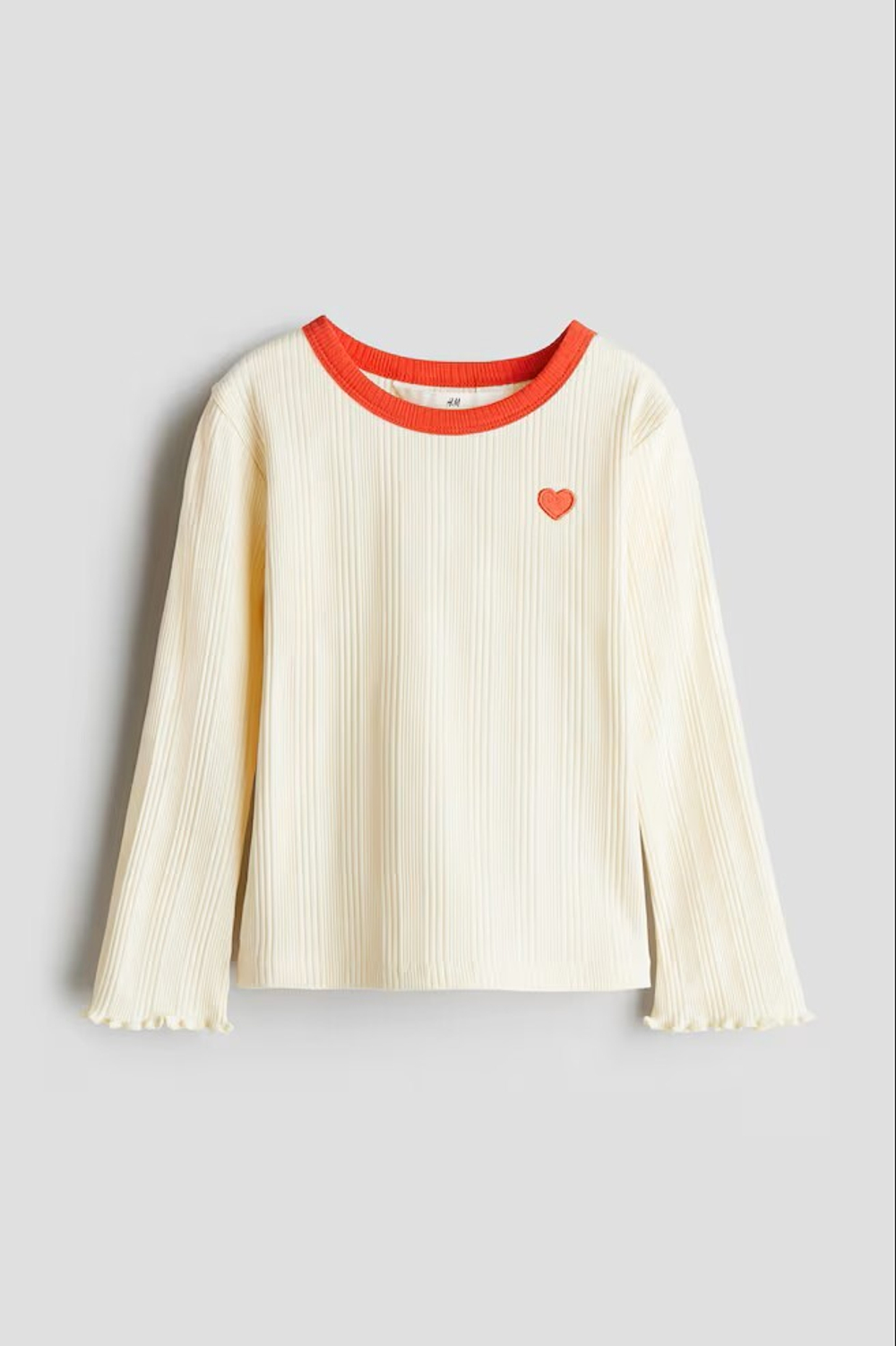 H&M Трикотажный топ, светло-желтый