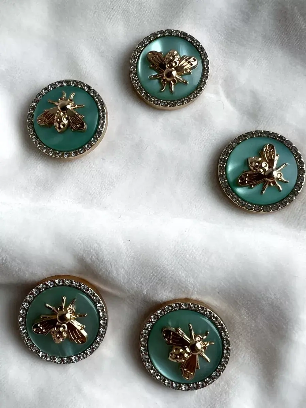 Декоративные металлические пуговицы Жуки-Пчела