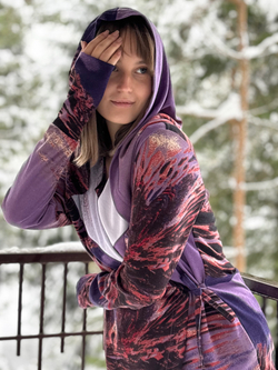 Мантия + Майка / фиолетовая акварель