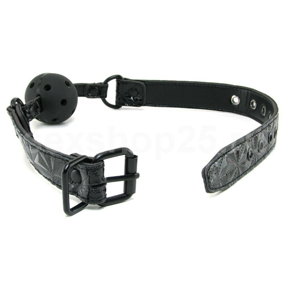 Кляп шарик дышащий Ball Gag черный