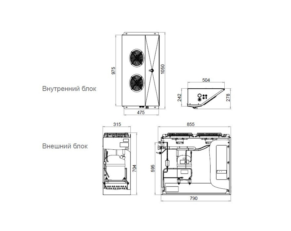 Среднетемпературная сплит-система Polair SM222P