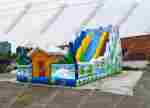 Детский надувной батут-горка "Весёлая горка" 15*7*9 м