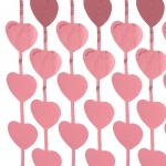 Занавес фольгированный «Сердце» ш1м, в2м (матовый), розовое золото