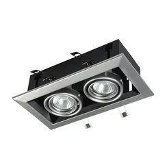 Встраиваемый светильник Металл Модерн / Metal Modern 2*GU10 10 Вт Technical dl008-2-02-s