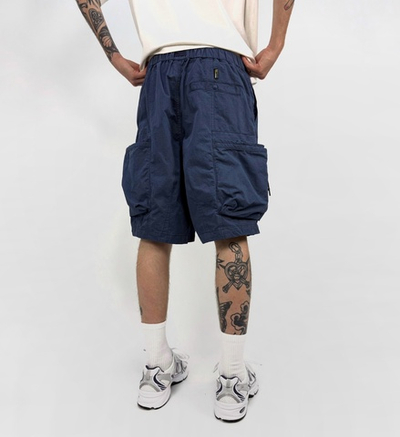 Шорты Morata Tolkien buckle shorts with big pockets dark blue