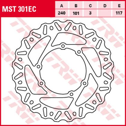 Диск тормозной TRW MST301EC