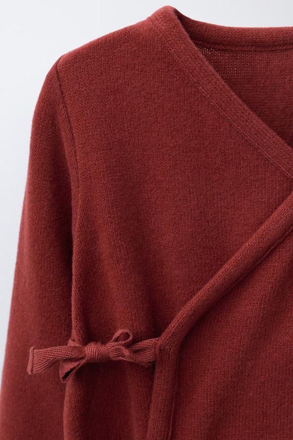 ZARA ДЛИННЫЙ КОМБИНЕЗОН SOFT TOUCH С БАНТАМИ, КРАСНЫЙ