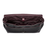 COACH Hudson Monogram Canvas With Cow Leather Crossbody Computers Briefcase Large Men"s Black