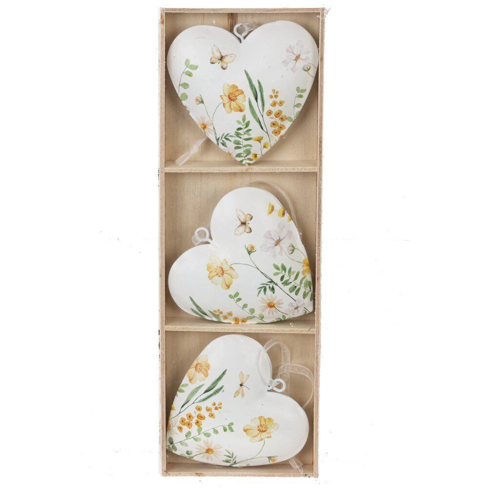 GAEM Набор из 3-х изделий декоративных подвесных "Сердце" (6,5*1*6,5), L21 W1,5 H7 см