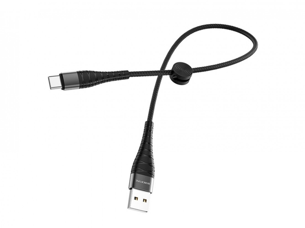 Кабель Borofone BX32 USB-Lightning 2.4А 0.25м Nylon Black