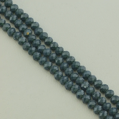 Нитка Чешский хрусталь 42 см. 6 мм. (Без замка) - Зеленая