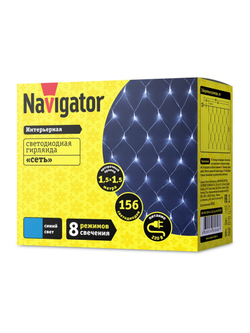 Гирлянда светодиодная 61 848 NGF-N01-156B-12-1.5х1.5m-230-TR-IP20 Navigator 61848