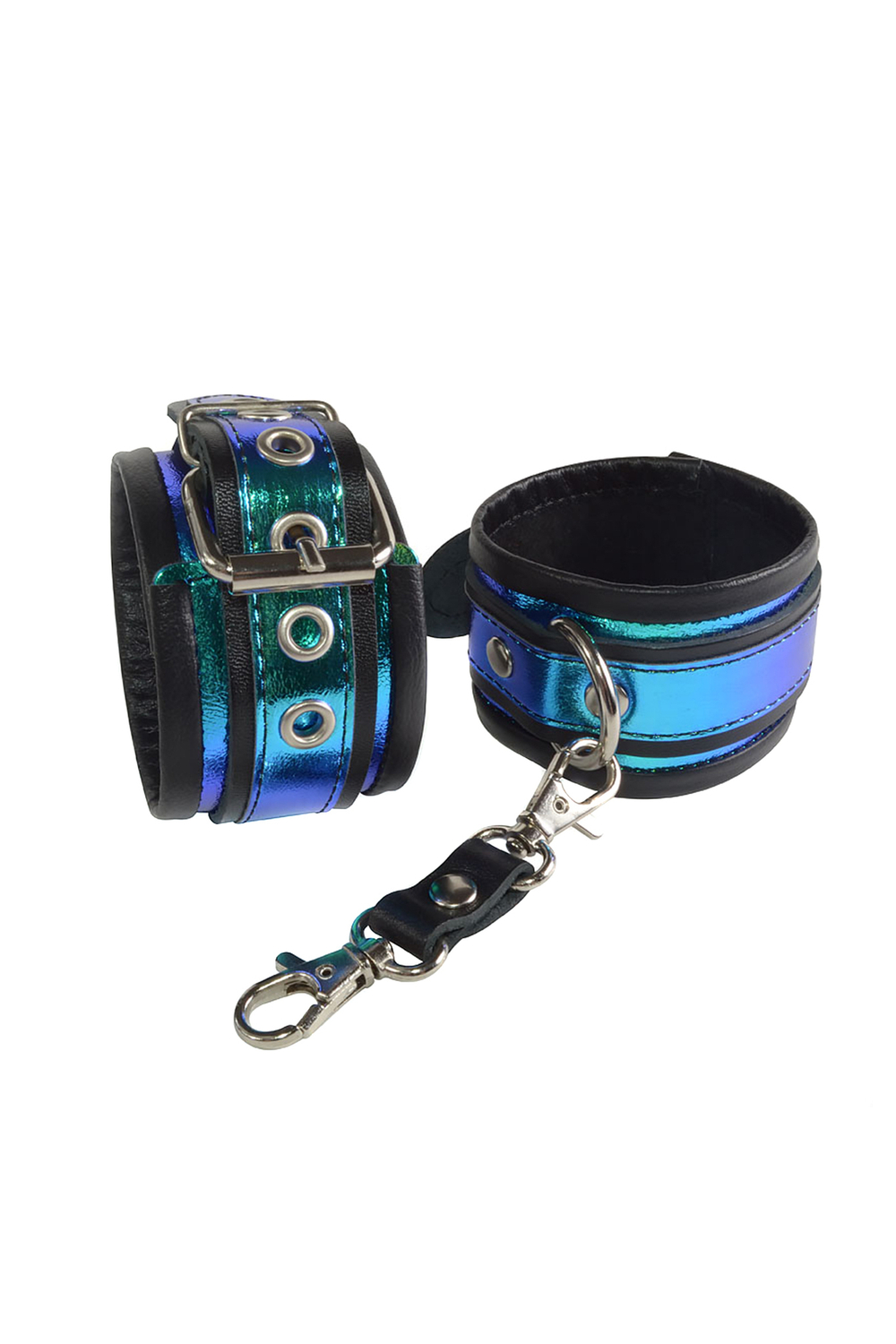 Наручники Sitabella хамелеон черные кожа