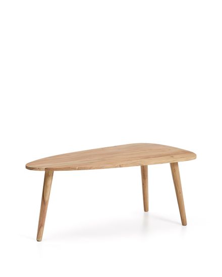 Журнальный столик Duvani из массива акации с выбеленной отделкой Ø110 x 60