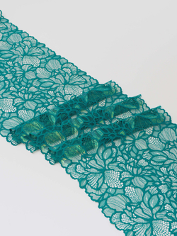 Эластичное кружево морская волна с люрексом ширина 21 см
