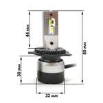 Светодиодные автомобильные LED лампы TaKiMi Advance H4 6500K 12V