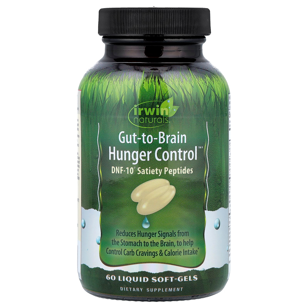 Irwin Naturals, Gut-To-Brain Hunger Control™, 60 капсул с жидкостью