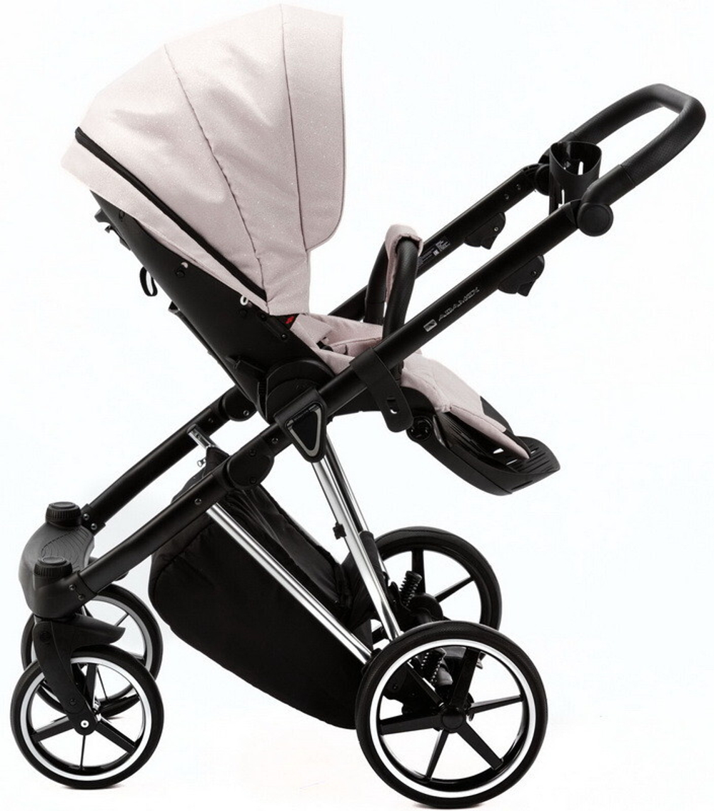 Детская коляска Adamex Belissa Special Edition 2 в 1 B-PS590 (РОЗ С БЛЁСТ ХРОМ.РАМ)