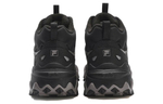 FILA Oakmont fabric synthetic leather comfortable wear-resistant breathable mid-top daddy shoes men's black sky gray