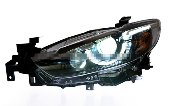 Передние фары Мазда 6 2013-2015 V8 type [Комплект Л+П; LED ходовые огни; электрокорректор; биксеноновая линза]