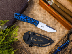 Туристический нож Colada AUS-10Co (Cryo) StoneWash Black-Blue G10