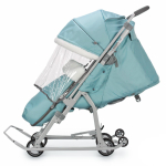 Санки-коляска "Ника детям 7-5" мятный с шишкой (серый каркас)