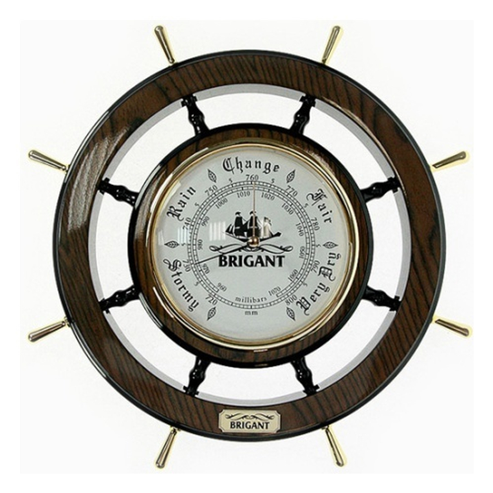 Барометр "BRIGANT", Штурвал, цвет светлый орех