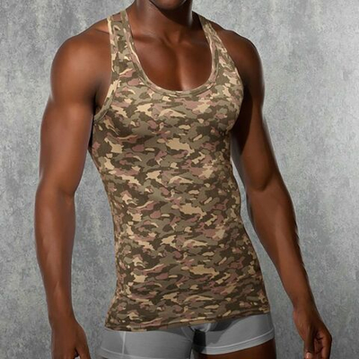 Мужская борцовка камуфляжной расцветки Doreanse Camouflage (Размер: XL) (Цвет: зеленый камуфляж)