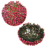 Искусственное растение шар «Самшит» цветы фуксия D-38см Ultramarine