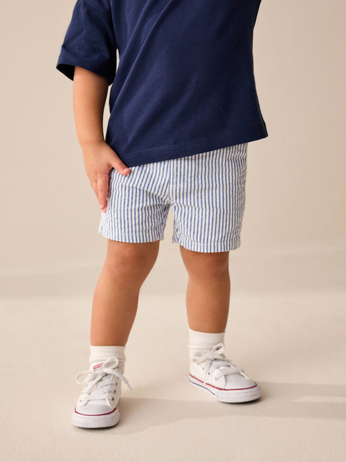 Шорты чинос для мальчика Next AG7-142, Синий, Белый